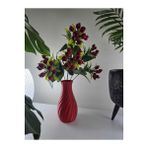 CEVİZDİZAYN RENGARENK TAŞ TABANLI LARGE VAZO EV MASA DEKORASYON Yükseklik 9cmx9cmx17cm