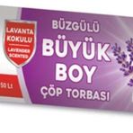 Çevre Büzgülü Çöp Torbası Lavanta Kokulu Büyük Boy 10'lu 65 x 70 CM