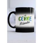 Çevre Mühendisi Hediye Kupa Bardak Sihirli - 1 Adet - 300 ml - Siyah