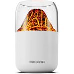 Cevval H2O Humidifier 330ML Küçük Masaüstü Hava Nemlendirici Buhar Makinesi Aroma Difüzörü - Renkli LED Volkan Efektli