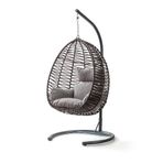 Cewi Clas Swing Kahve Rattan Gri Oturumlu Salıncak