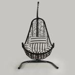 Cewi Net Swing Kahve Rattan Zebra Oturumlu Salıncak