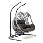 Cewi Pop Swing Gri Rattan Kahve Oturumlu Salıncak