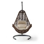 Cewi Zen Swing Krem Rattan Kahve Oturumlu Salıncak