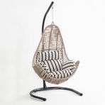 Cewi Zen Swing Krem Rattan Zebra Oturumlu Salıncak