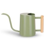 CEWOR Sulama Kovası İç Mekan Bitkileri Adaçayı Yeşili 35 oz Sevimli Sulama Kovası İç Mekan Metal Sulama Kovası İç Mekan Ev Bitkileri için Uzun Ağızlı Saksı Bonsai Dış Mekan Bahçe Çiçek Dekoratif