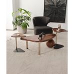 Ceyhul Piano Demonteorta Sehpa ve 2 Li Zigon Sehpa Set - CEVİZ AHŞAP - CEVİZ AHPAŞ