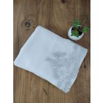 Çeyiz Bahçesi 50x90 cm Krem Vera Kadife Havlu