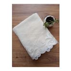 Çeyiz Bahçesi Berrin 50x90 cm Krem Kadife Havlu