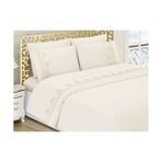 Çeyiz Bahçesi Fransız Dantelli Azelia Çift Kişilik Nevresim Takımı - 200 x 220 cm - Krem