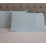 Çeyiz Bahçesi Fransız Güpürlü 2 Li Yastık Kılıfı - 50 x 70 cm - Açık Mavi