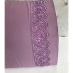Çeyiz Bahçesi Fransız Güpürlü 2 Li Yastık Kılıfı - 50 x 70 cm - Koyu Mürdüm