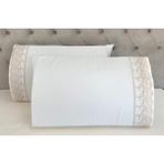 Çeyiz Bahçesi Fransız Güpürlü 2 Li Yastık Kılıfı - 50 x 90 cm - Beyaz - Antik