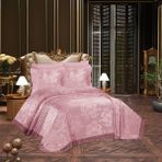 Çeyiz Bahçesi Krem Venüs 3 Parça Çift Kişilik Yatak Örtüsü - 250 x 260 cm - Pudra