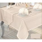 Çeyiz Bahçesi Lüx Servis Takımı 26 Parça - 160 x 220 cm - Cappucino
