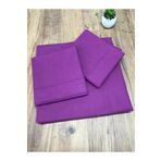Çeyiz Bahçesi Mürdüm Çift Kişilik Çarşaf Takımı 240x260