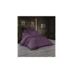 Çeyiz Bahçesi Siyah Sarmaşık 3 Parça Çift Kişilik Yatak Örtüsü - 250 x 260 cm - Mürdüm