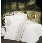 Çeyiz Bahçesi Zümre Çift Kişilik Nevresim Takımı - 200 x 220 cm - Krem