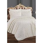 Çeyiz Diyarı Azra 3 Parça Çift Kişilik Pike Takımı Krem - 240 x 260 cm