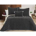 Çeyiz Diyarı Brillance Çift Kişilik Yatak Örtüsü Siyah Krem - 250 x 250 cm - Krem - Siyah