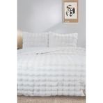 Çeyiz Diyarı Bubble Tavşan Tüyü Çift Kişilik Yatak Örtüsü 220 x 240 cm Krem - 220 x 240 cm