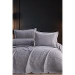 Çeyiz Diyarı Burçak 3 Parça Çift Kişilik Pike Takımı 240X260 Gri