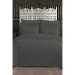 Çeyiz Diyarı Çeyizdiyarı Orya 3 Parça Pike Takımı Antrasit - 240x260 cm