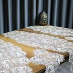 Çeyiz Diyarı Çınar Tül 5 Parça Salon Takımı Gold
