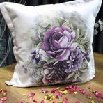 Çeyiz Diyarı Goblen 2 Adet 60x60 cm Krem Kırlent Kılıfı