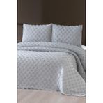 Çeyiz Diyarı Konik 3 Parça Çift Kişilik Pike Takımı Gri - 235x250 cm