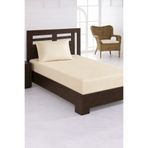 Çeyiz Diyarı Penye Tek Kişilik 120x200 cm Lastikli Çarşaf Krem