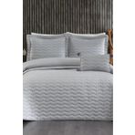 Çeyiz Diyarı Perla Çift Kişilik Yatak Örtüsü 250x260 Gri