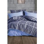 Çeyiz Diyarı Rian Mavi 195x220 cm Çift Kişilik Nevresim Takımı