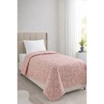Çeyiz Diyarı Sakura Elyaf Dolgulu Çift Taraflı Tek Kişilik 160x220 cm Kırlentsiz Tek Pike Gül Kurusu