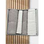 Çeyiz Diyarı Sevgi Hamam Takımı 4 Parça Krem - Bej - 80 x 150 cm