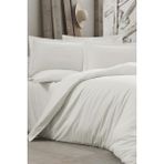 Çeyiz Diyarı Stripe Tek Kişilik Pollysaten Nevresim Takımı Krem - 200 x 220 cm