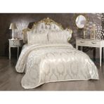 Çeyiz Diyarı Toprak Jakarlı Şönil Yatak Örtüsü Krem - 230 x 250 cm