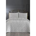 Çeyiz Diyarı Vesya 3 Parça Çift Kişilik Pike Takımı Gri - 235 x 250 cm