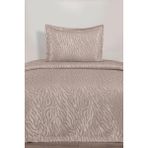 Çeyiz Diyarı Zebra Jakarlı Tek Kişilik Yatak Örtüsü Bej - 170 x 250 cm