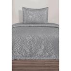 Çeyiz Diyarı Zebra Jakarlı Tek Kişilik Yatak Örtüsü Gri - 170 x 250 cm
