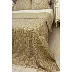 Çeyiz Diyarı Zebra Müslin Çift Kişilik Saçaklı Pike Takımı 230X250 Kahve