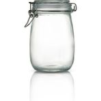 Çeyizde Korken Kavanoz 1000 ml Vakumlu Kilitli Cam Saklama Kavanozu