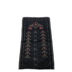 Ceyizlik Kanavice Etamin Isleme Nakisli Siyah Seccade 70 X 120