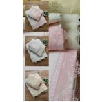 Ceyizlik Osmanli Igne Oyali Kadife El Ve Yuz Havlu Seti 3Lu Set 50/90Cm 30/50Cm