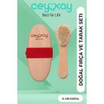 Ceykay Doğal At Kılı Selülit ve Yüz Masaj Fırça Seti (2 Li Set)