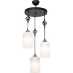 Ceylan 3lü Siyah Optik Opal Camlı Avize Salon Yemek Odası Oturma Odası Antre Mutfak Çocuk Odası