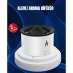 Ceylan Adam 3D Alev Işıklı Aromaterapi Makinesi – 360 ml Su Kapasiteli Sessiz Difüzör - Çok Renkli