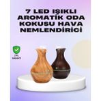 Ceylan Adam Ultrasonik Ahşap Desenli 130ML Aromaterapi Difüzör ve Hava Nemlendirici - Çok Renkli