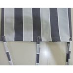 Ceylan Home Balkon Perdesi Kuş Gözü Ölçü Seçenekli Gri-Gri Çizgili - 500 x 200 cm