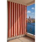 Ceylan Home Balkon Perdesi Kuş Gözü Ölçü Seçenekli Kırmızı Beyaz Çizgili
